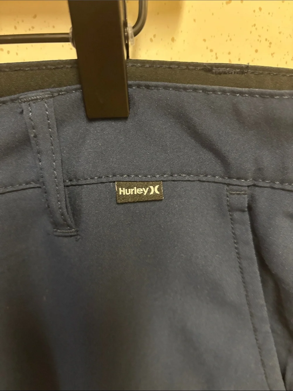 Hurley - Men’s Navy Blue Flat Front performance Shorts (size 38)